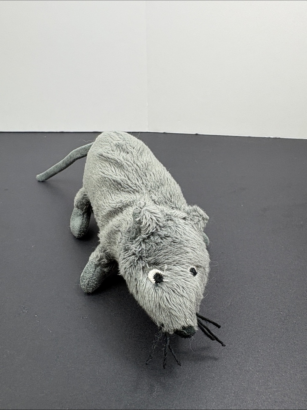 IKEA GOSIG MUS Mouse Stuffed Plush Toy Gray Embroidered Eyes Discontinued